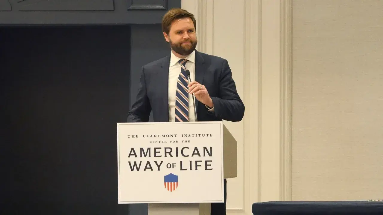 JD Vance Woke Capital Podium